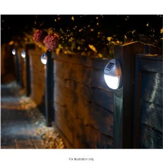 Solar Powered Fence Lights 10pk Bronze - Cool White - Image 2