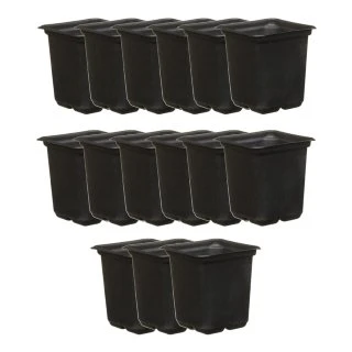 B&M Black Plant Pots 15pk - Image 2