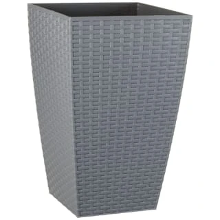 B&M Grey Rattan Effect Decorative Planter 45cm