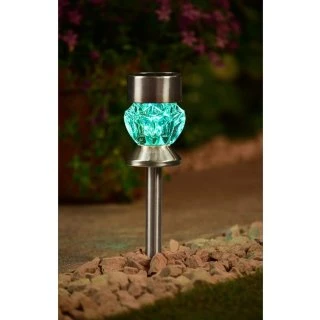 Crystal Top Glass Solar Post Light 4pk - Image 2