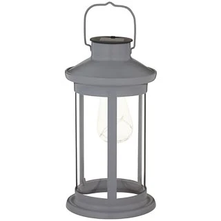 Solar Lantern With Micro LED Bulb - Grey