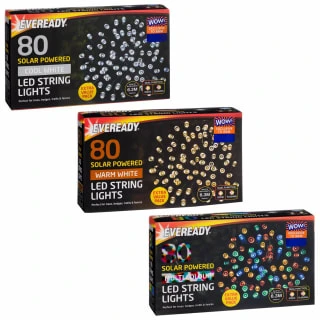 Eveready Solar Powered LED String Lights 80pk - Warm White - Image 3