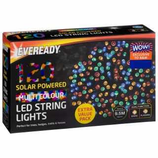 Eveready Solar Powered LED String Lights 120pk - Multicolour - Image 2