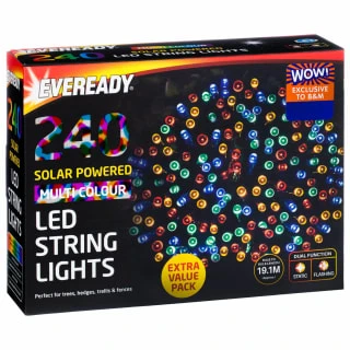 Eveready Solar Powered LED String Lights 240pk - Multicolour - Image 2