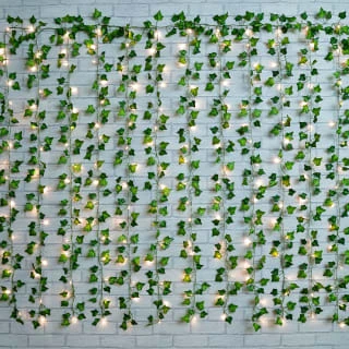 Solar Powered Artificial Ivy Leaf Curtain 150cm