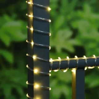 Solar Powered 10m Micro LED Rope Light - Warm White - Image 2