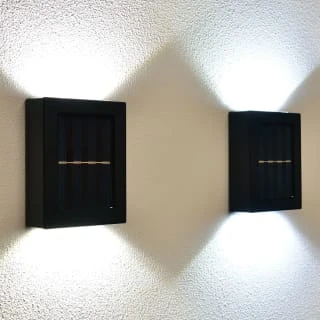 Solar Powered Up/Down Wall Light - White LED 4pk - Image 2