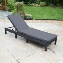 Bali Multi Position Lounger - Black