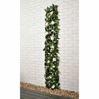Expanding Artificial Rose & Leaf Trellis 180 X 30cm - Image 3