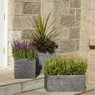 B&M Large Square Planter - Pewter - Image 2