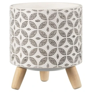 B&M Urban Eden Plant Pot On Tripod Stand - White