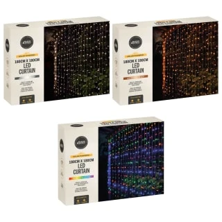 Solar Powered LED Curtain 180cm - 266 Multicolour Lights - Image 3