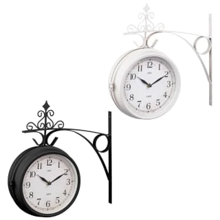 B&M Outdoor Dual Sided Station Clock - Cream - Image 3