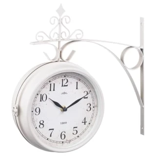 B&M Outdoor Dual Sided Station Clock - Cream - Image 2