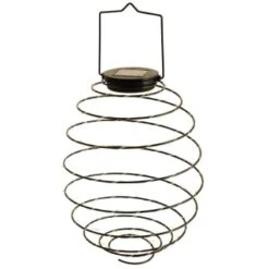 B&M Solar Powered Spiral Lantern - Black