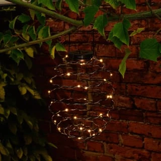 B&M Solar Powered Spiral Lantern - Black - Image 2