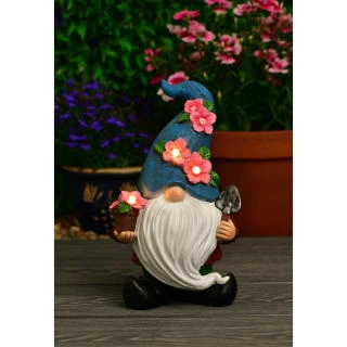 B&M Gonk Gnome Ornament With Solar Flower Hat - Blue - Image 2