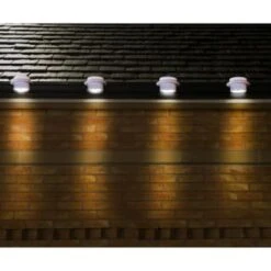 Solar Powered Fence & Gutter Lights - White 4pk