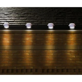 Solar Powered Fence & Gutter Lights - White 4pk
