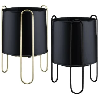 B&M New York Planter In Stand - Black - Image 2