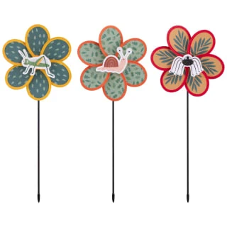 B&M Kids Insect Windmill Stakes 3pk