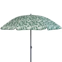 B&M Superbloom Sun Printed Parasol 1.8m - Leaf