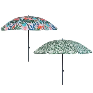 B&M Superbloom Sun Printed Parasol 1.8m - Leaf - Image 3