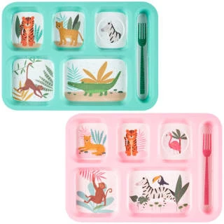 B&M Little Safari Large Kids Platter - Pink - Image 3