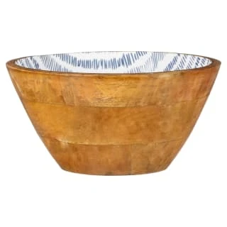 B&M Ocean Air Wooden Bowl - Stripes