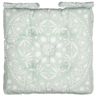 B&M Luxury Seat Pad - Green Floral Print