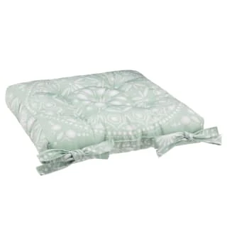 B&M Luxury Seat Pad - Green Floral Print - Image 2
